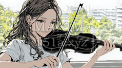 バイオリンを弾いている女性 | 2944758-12340