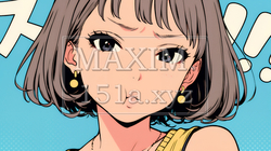 イライラした表情で口をとがらせて舌打ちをしている若い女性