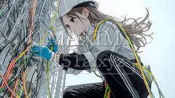 配線工事をしている女性作業員 | 3021188-12969