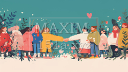 ダイバーシティ・インクルージョン（多様性と包摂性）（シンプルな色使い）（POPな表現） | 3091457-14311