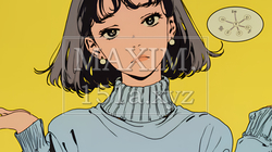 肩をすくめて困惑・諦めの仕草をしている若い女性 | 3096284-14655
