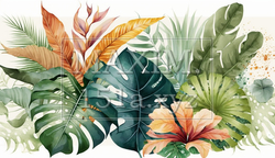 色々な熱帯植物の水彩画 | 3099920-18299