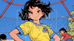 生意気な（挑戦的・自信満々・勝ち誇った）顔をしている女の子 | 3110191-7538