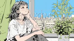 朝、カーテンを開けて天気を確認する若い女性 | 3119828-16600