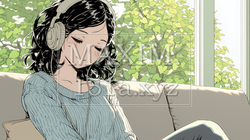 うっとりしている女性：大好きな音楽を聞いている女性 | 3144099-12228