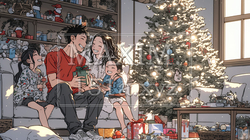 仲良し親子の楽しいクリスマス | 3147734-13614
