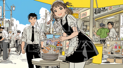 カジュアルレストランで働いている若いウェイトレス | 3148115-7004