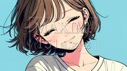 「うふふ」と微笑んでいる若い女性 | 3182121-12895