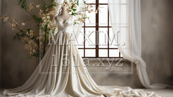 結婚式をイメージした白基調の背景画像 | 3197570-20142