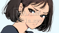 嫉妬の表情を浮かべる若い女性 | 3227176-17124