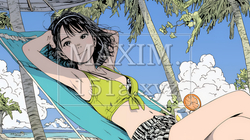 ビーチリゾートを旅行中のビキニ姿の若い女性 | 3234902-9348