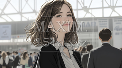 ビジネスフェアに参加しているビジネスウーマン | 3235577-13338