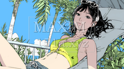 ビーチリゾートを旅行中のビキニ姿の若い女性 | 3241636-9364