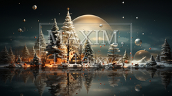 クリスマスツリー：シュールレアリズム的表現の背景画像 | 325572-2735