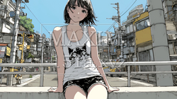 タンクトップを着た健康的な若い女性 | 3262587-5783