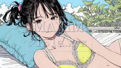 下着姿でくつろいでいる若い女性 | 3269581-12671