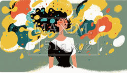 仕事の悩みを多く抱えている女性 | 3277970-19666