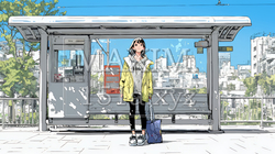 一人旅の旅先、街角で足を止めて道を確かめる若い女性 | 3337136-16630