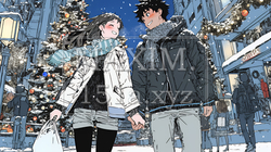 クリスマスのデートを楽しんでいる若いカップル | 3340915-13661