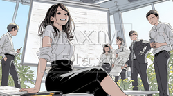 自信満々の女性リーダーが率いるプロジェクトチーム | 336745-12921
