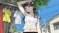 下着姿でくつろいでいる若い女性 | 3376539-12676