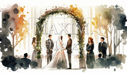 野外での結婚式