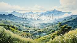 棚田のある里山の風景 | 3388102-20008