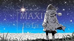 星空を眺めている若い女性｜3410076-10348