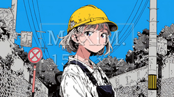 肉体労働をしている若い女性
