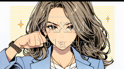 ガッツポーズ（拳を握って力強く）をしているビジネスウーマン | 3477909-13776