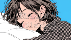 幸せそうな寝顔で眠っている若い女性