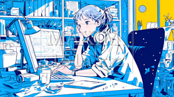 熟考しているビジネスパーソン | 3541250-6874