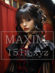 ゴシックロリータファッションの女性｜幻想的で美しいダークロマンティック・イラストポートレート｜3586928-18057