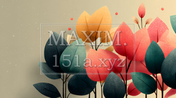 秋の紅葉の葉のフラットな背景画像 | 3554225-12512
