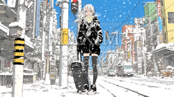 都市の雪景色 | 3586121-6457