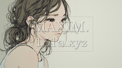 寂しそうに壁に寄りかかる女の子｜孤独と哀愁を感じる女性の人物イラスト｜3936612-18127