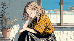 ため息をついている若い女性 | 3607249-8281