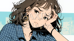 疑問や心配事、不快感、不満などを感じを感じて眉を潜めている若い女性 | 3626183-14702