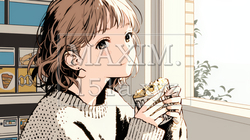 コンビニで新作スイーツを物色中の若い女性 | 3664426-15727