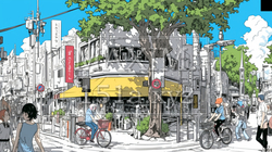 休日の商店街