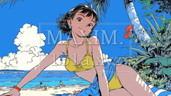 南国の海岸にビキニ姿でいる若い女性 | 3687181-5313