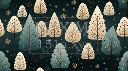 クリスマスツリーの連続パターン | 3687338-2547