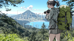 一人で撮影旅行に来ている若い女性 | 3695990-7285