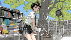 書店で本を選ぶ女子高生 | 3706304-16068