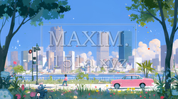 大都市のビル街（ポップでキュートな表現） | 370668-11524