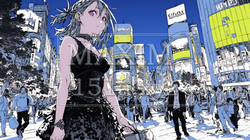 ゴシックロリータファッションで東京の町を歩く若い女性 | 3712763-7791