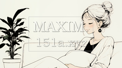 ソファでクッションを抱えてくつろぐ若い女性（シンプルな色使い） | 3731765-16793