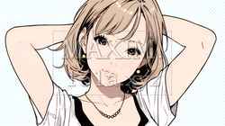 お茶目な（生意気な表情をした遊び心のある）若い女性 | 3735361-17095