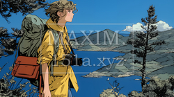 一人で撮影旅行に来ている若い女性
