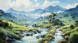 棚田のある里山の風景 | 3752095-20011